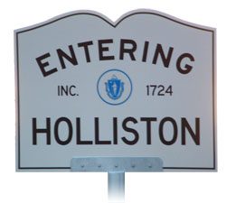 Entering Holliston sign