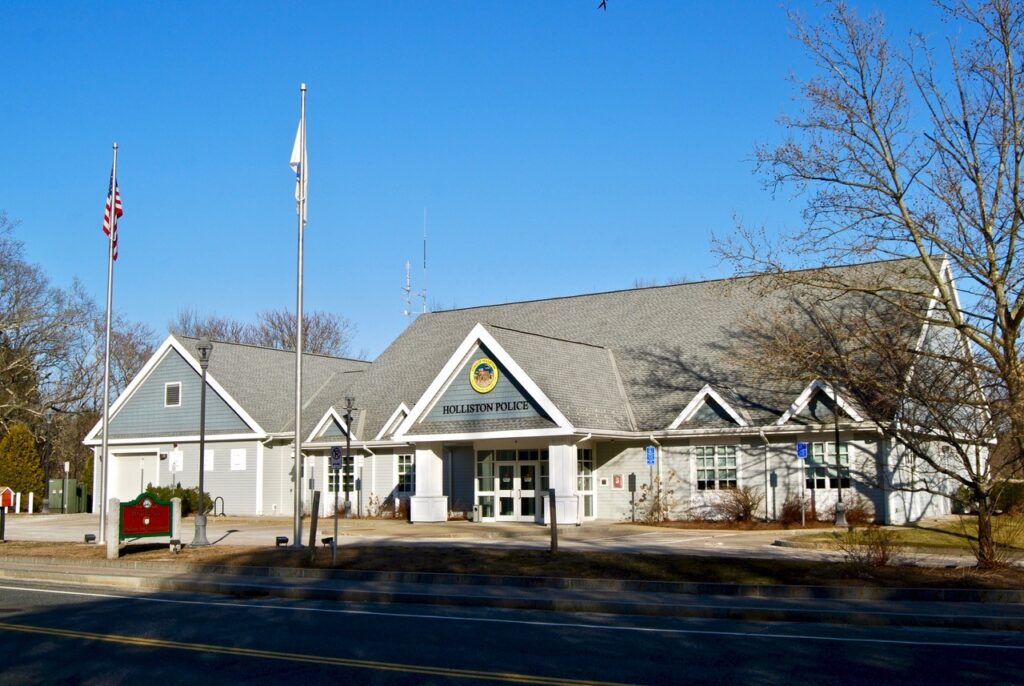 The HQ of the Holliston Police Department